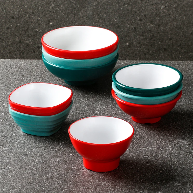 五毫密胺餐具小碗饭店餐厅米饭小汤碗商用饭碗仿瓷塑料蘸料调料碗