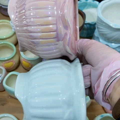 红陶陶瓷多肉花盆