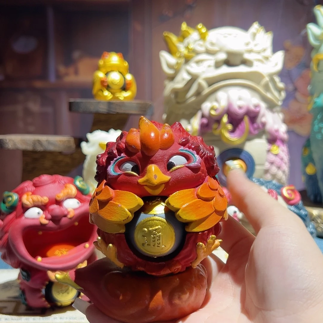 小***白朱雀转珠摆件一只
