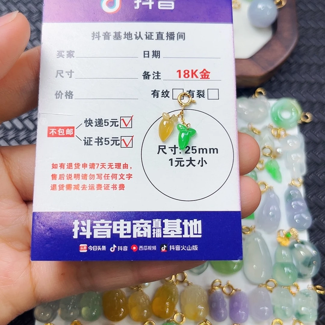 S****翡翠18K金镶嵌颈饰
