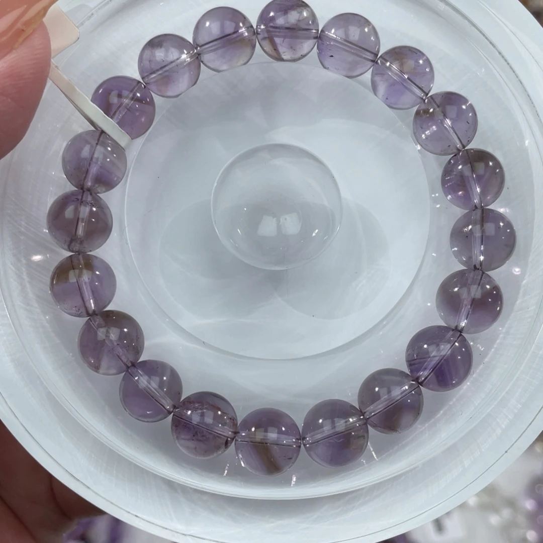 手串水晶未镶嵌001巴西紫水晶9m+