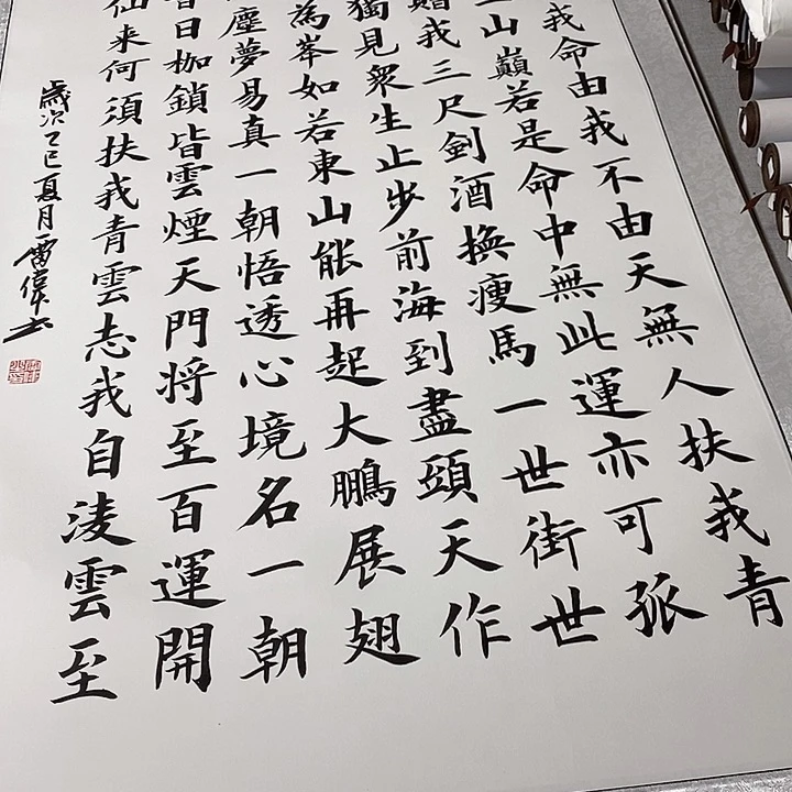 书法青云志竖轴白