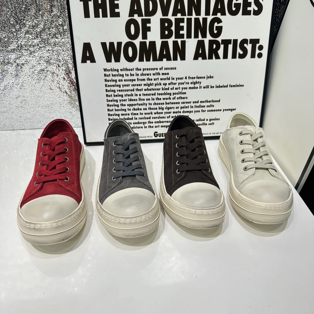 【柠檬精选】2025秋季新款系带女复古做旧一脚蹬懒人两穿做旧鞋