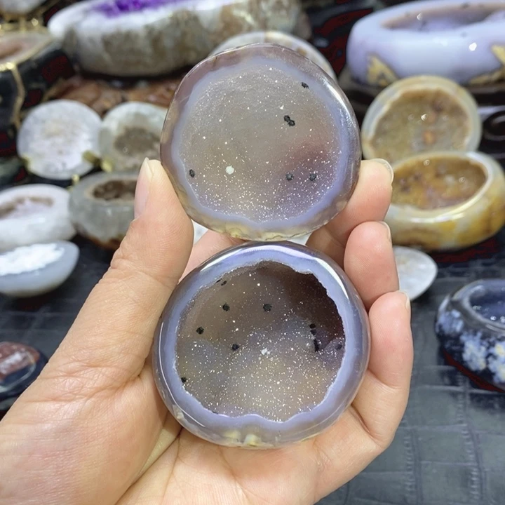 未镶嵌珠宝半成品水晶紫软啵啵盆