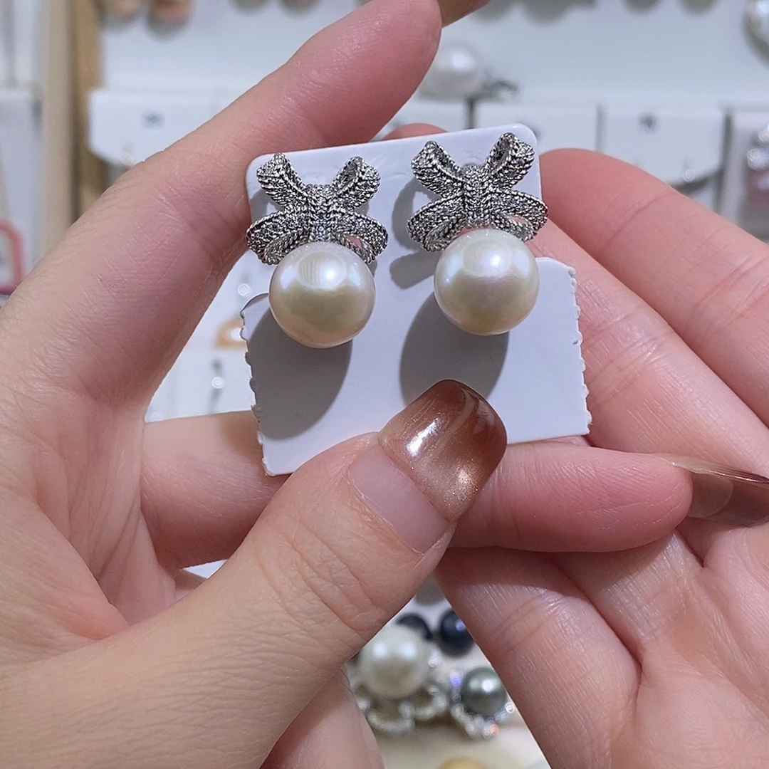 未镶嵌淡水珍珠耳饰w11.8