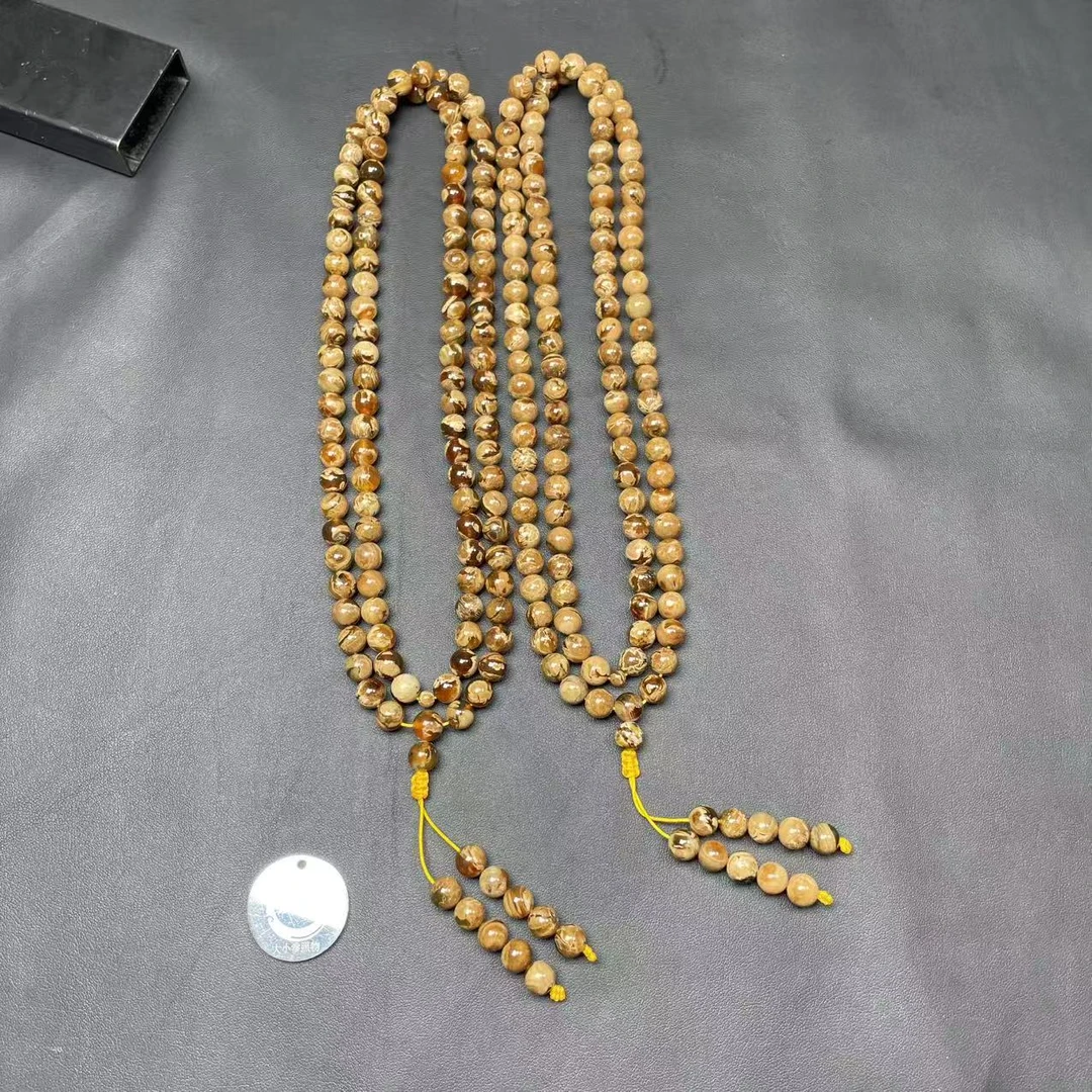 翡昱-SH29-38173-614-琥珀珠链颈饰/约7+/约108颗/-多样性发其一C