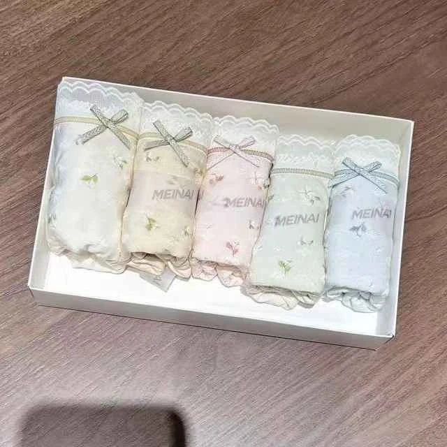 6296 纱蕾丝边碎花女士短裤