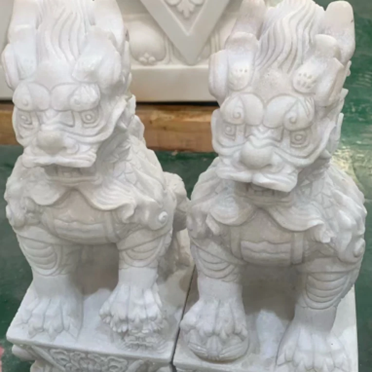 石雕整石雕刻一体成型抱鼓石大象一对