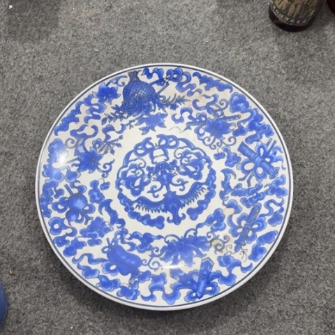 盘子瓶子手工手绘