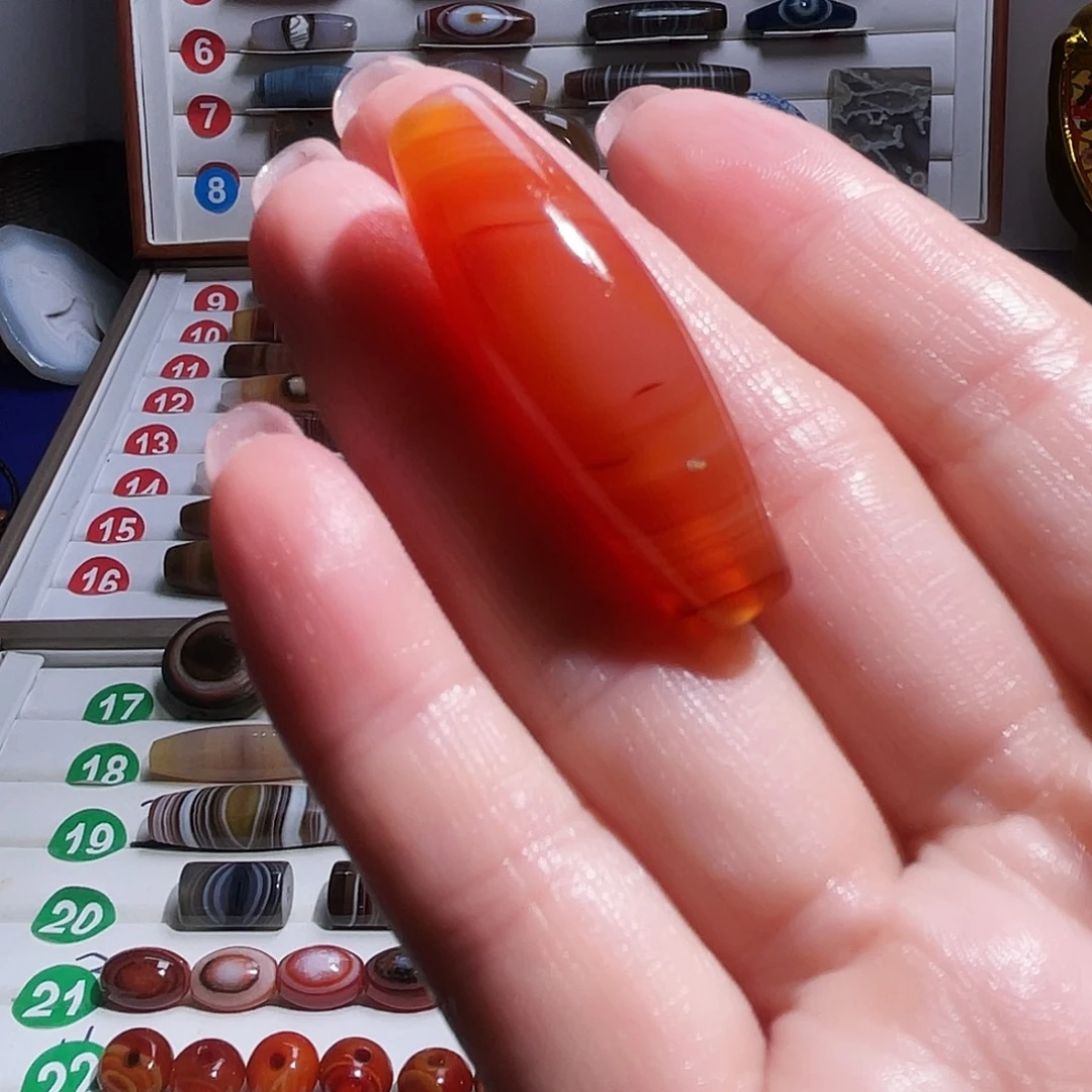 玛瑙未镶嵌吊坠玛瑙红天地珠