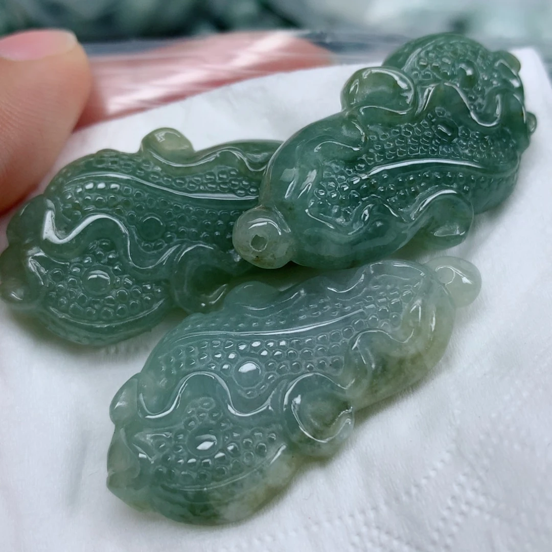翡翠未镶嵌项链珠子珠