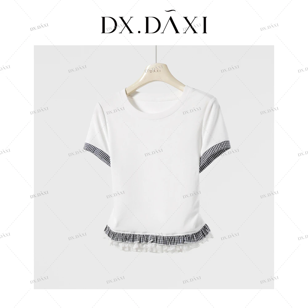 代大喜【云朵絮语】短袖女款爆款2025新款T恤夏季百搭半袖休闲上衣