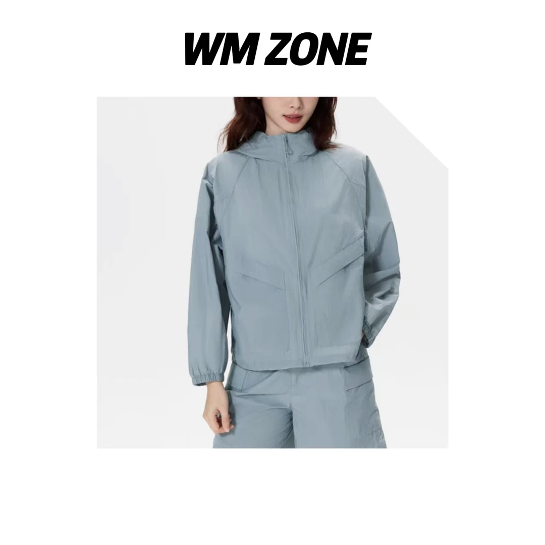 虎儿 3-3335 女款户外宽松连帽皮肤衣