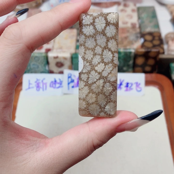 凋***硅化玉合金颈饰天然玉石珊瑚玉吊坠