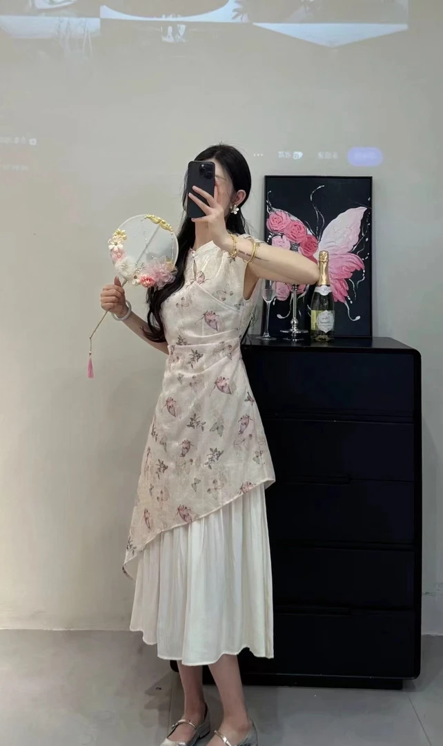 旗袍合集新中式立领连衣裙显瘦气质旗袍