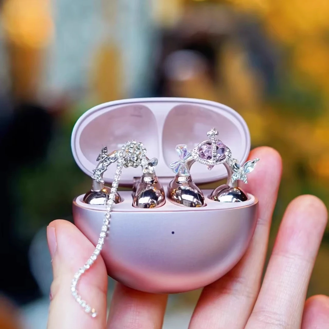 适用于freeclip扣耳机夹扣轻奢精致蝴蝶粉星球甜心可爱diy配饰