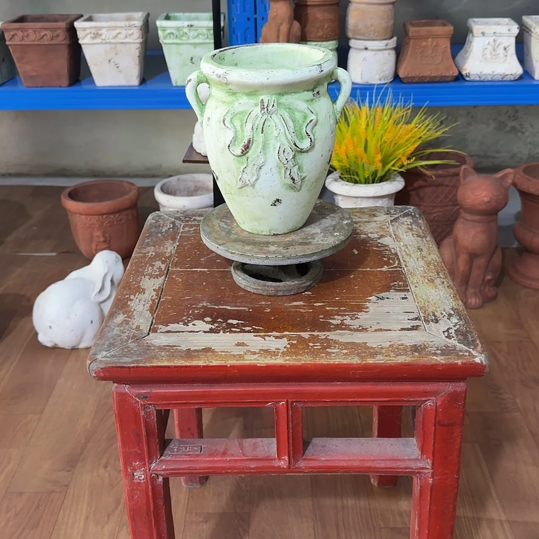 小号双耳蝴蝶结复古绿