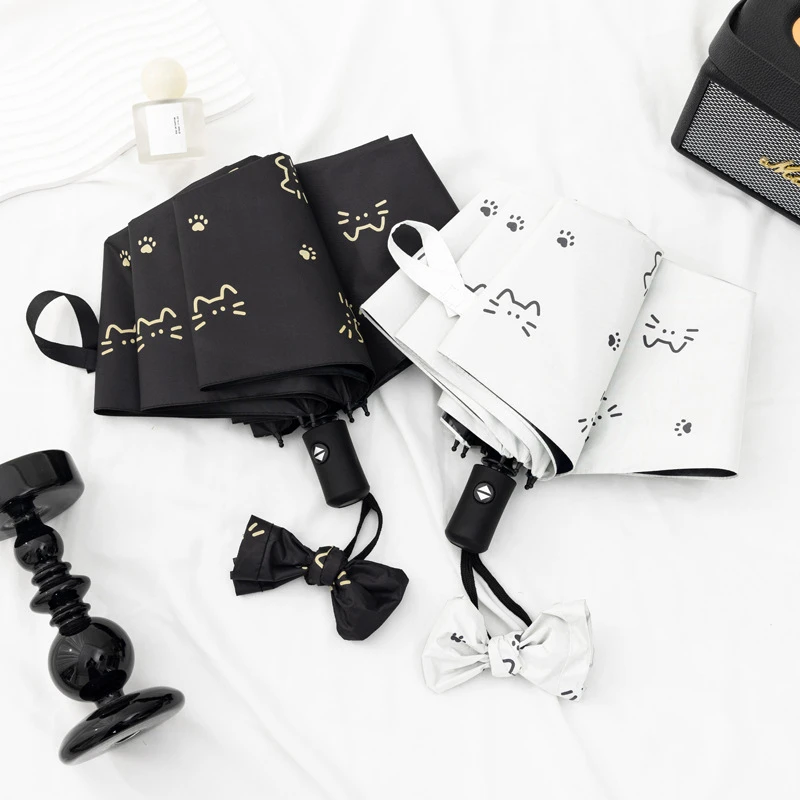 折叠雨伞女高级感太阳伞防晒防紫外线遮阳伞晴雨两用全自动伞学生