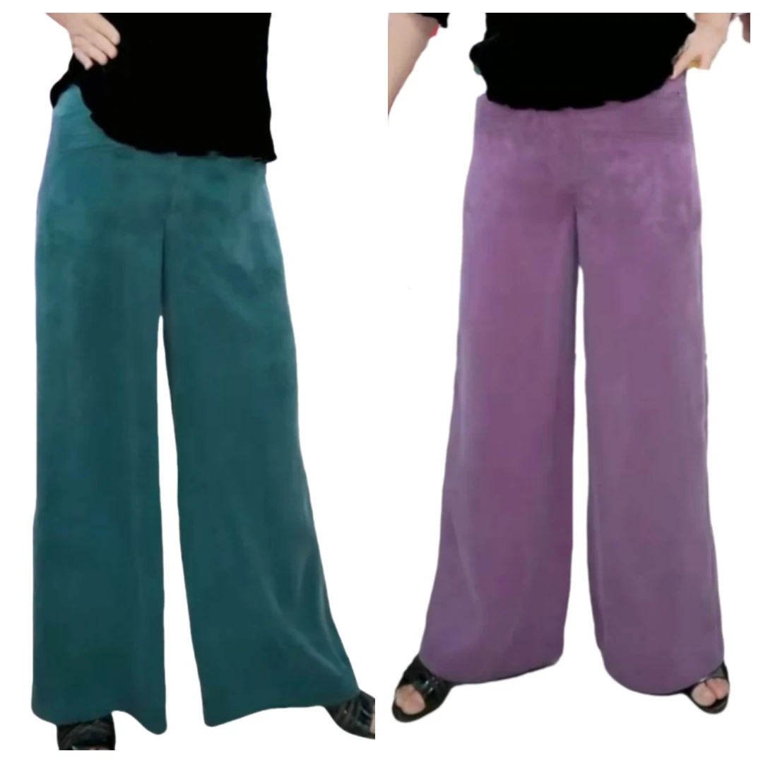 凉凉加密高端50姆米100纯铜氨 霜感 高腰阔腿裤 2026款