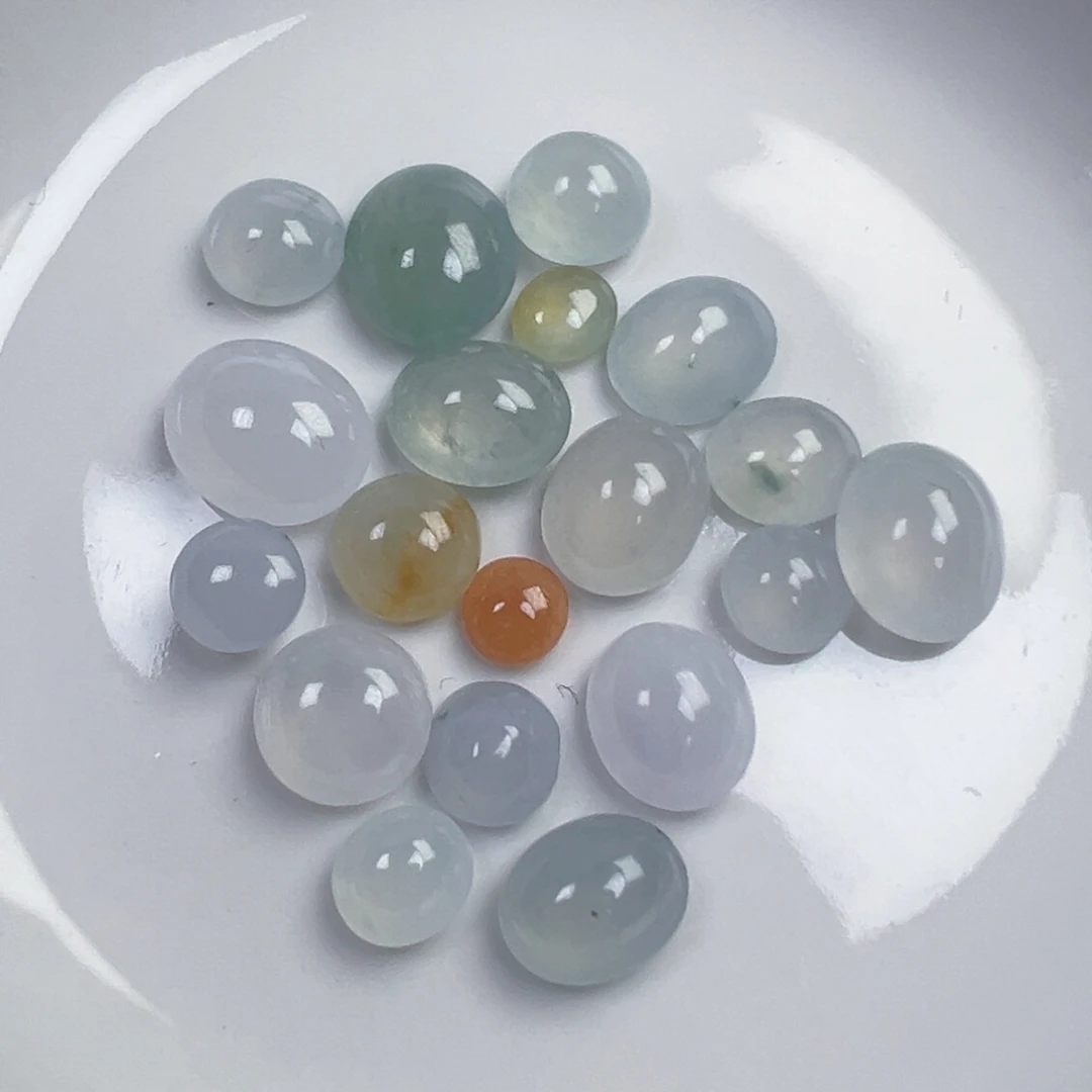 翡翠散珠翡翠蛋面一个可挑
