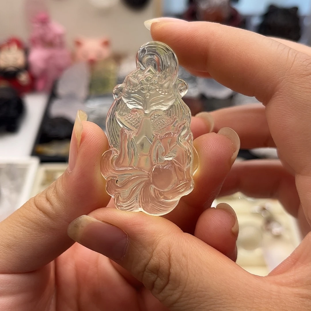 未镶嵌颈饰水晶鹿*黄水许愿2