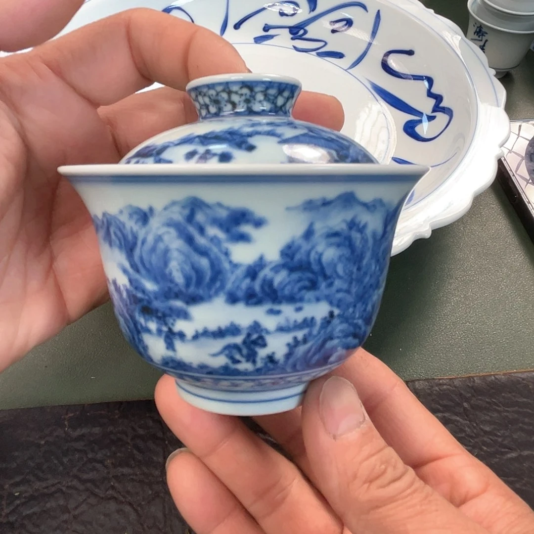 杯鱼*宇青花瓷器青花瓷器