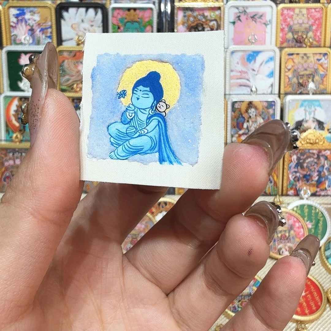 吊坠?****⋆热贡纯手绘唐卡非遗文化的