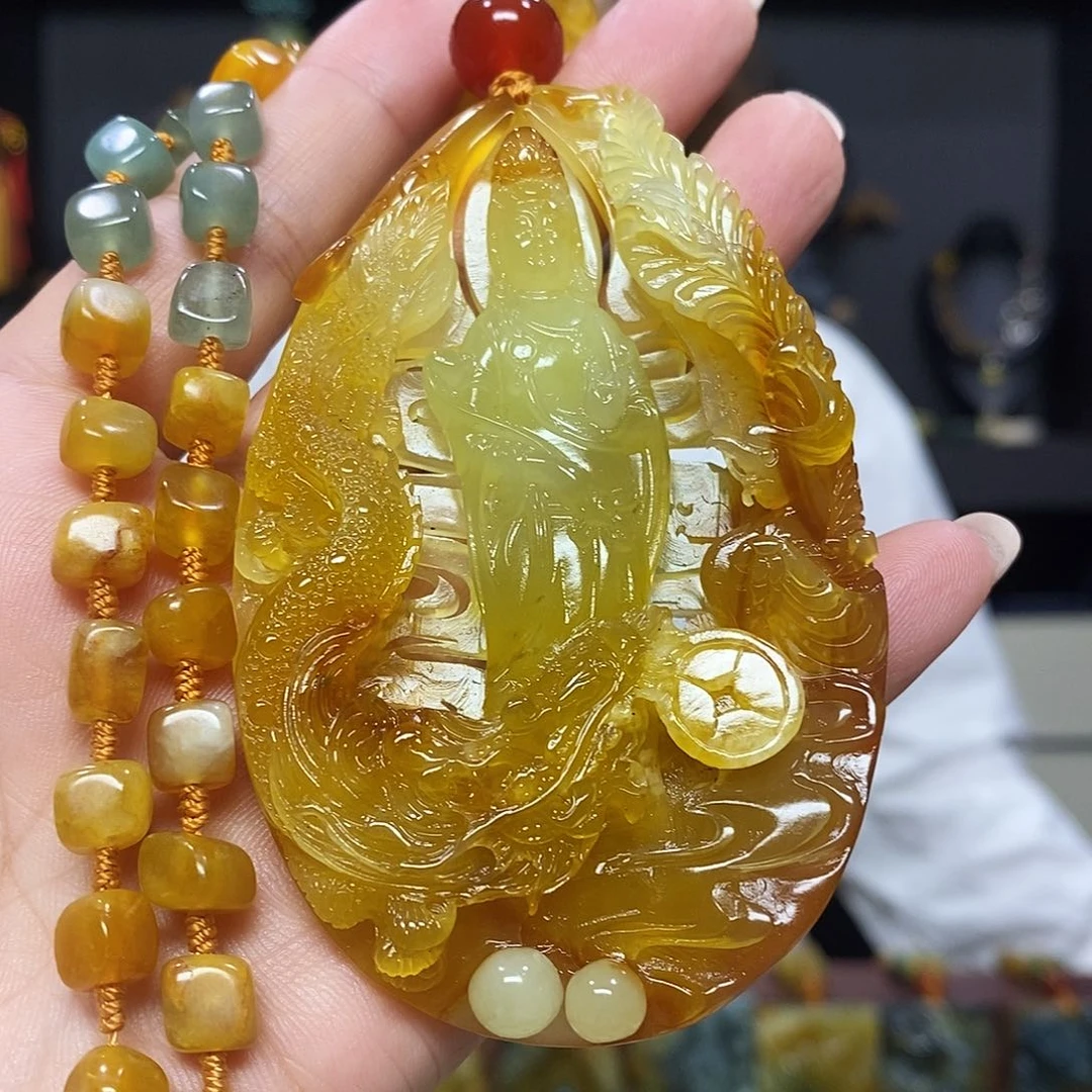未镶嵌岫玉挂件吊坠项链