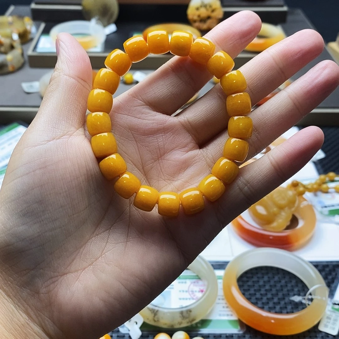 石英质玉（黄龙玉）未镶嵌手镯