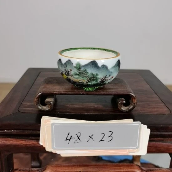 C***滚手工坯手绘青花釉下五彩