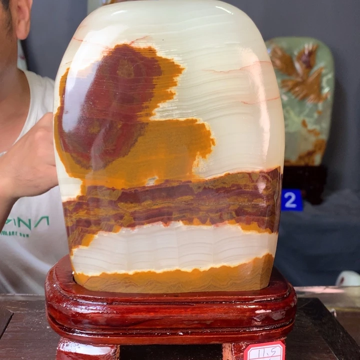 石材天然古青石原石摆件
