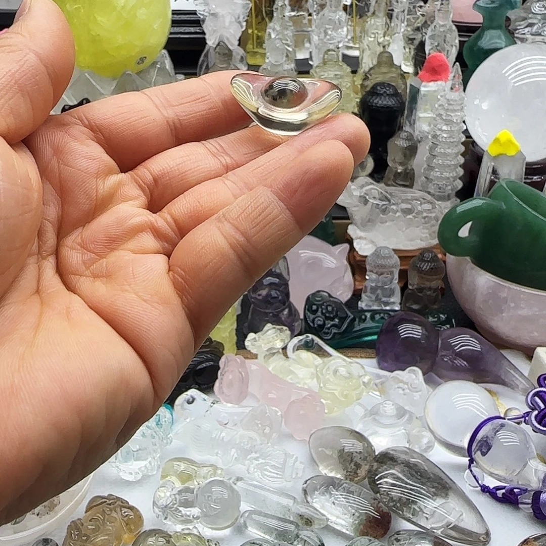 水晶车挂未镶嵌摆件