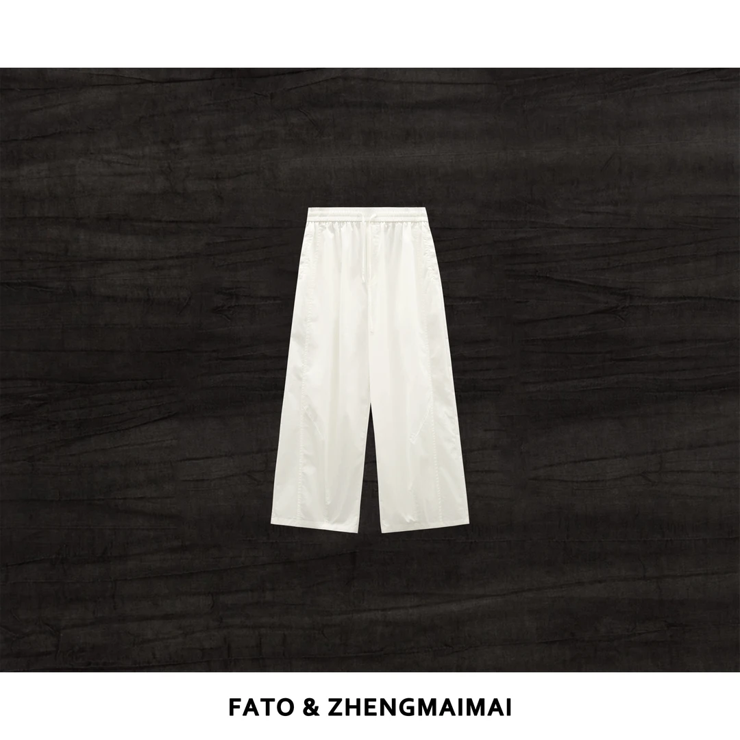 【郑买买】冰岛 夏日老钱风松弛遮胯显瘦百搭抽绳休闲裤 KW50705K1