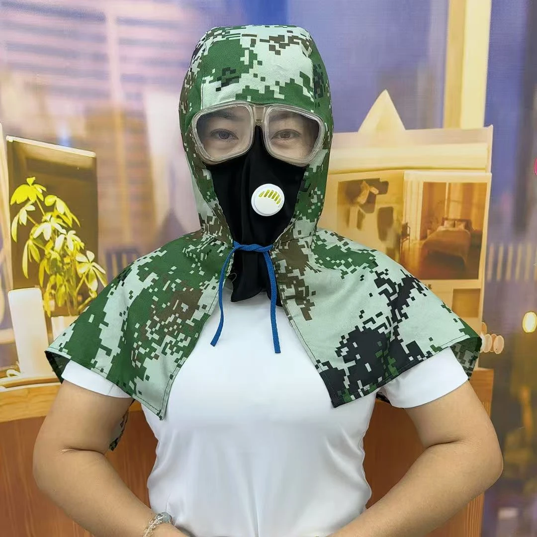 防尘护颈披肩帽子D