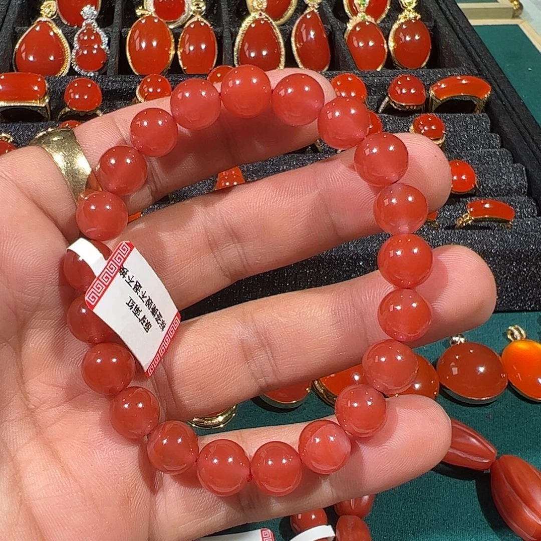 南红玛瑙未镶嵌手链