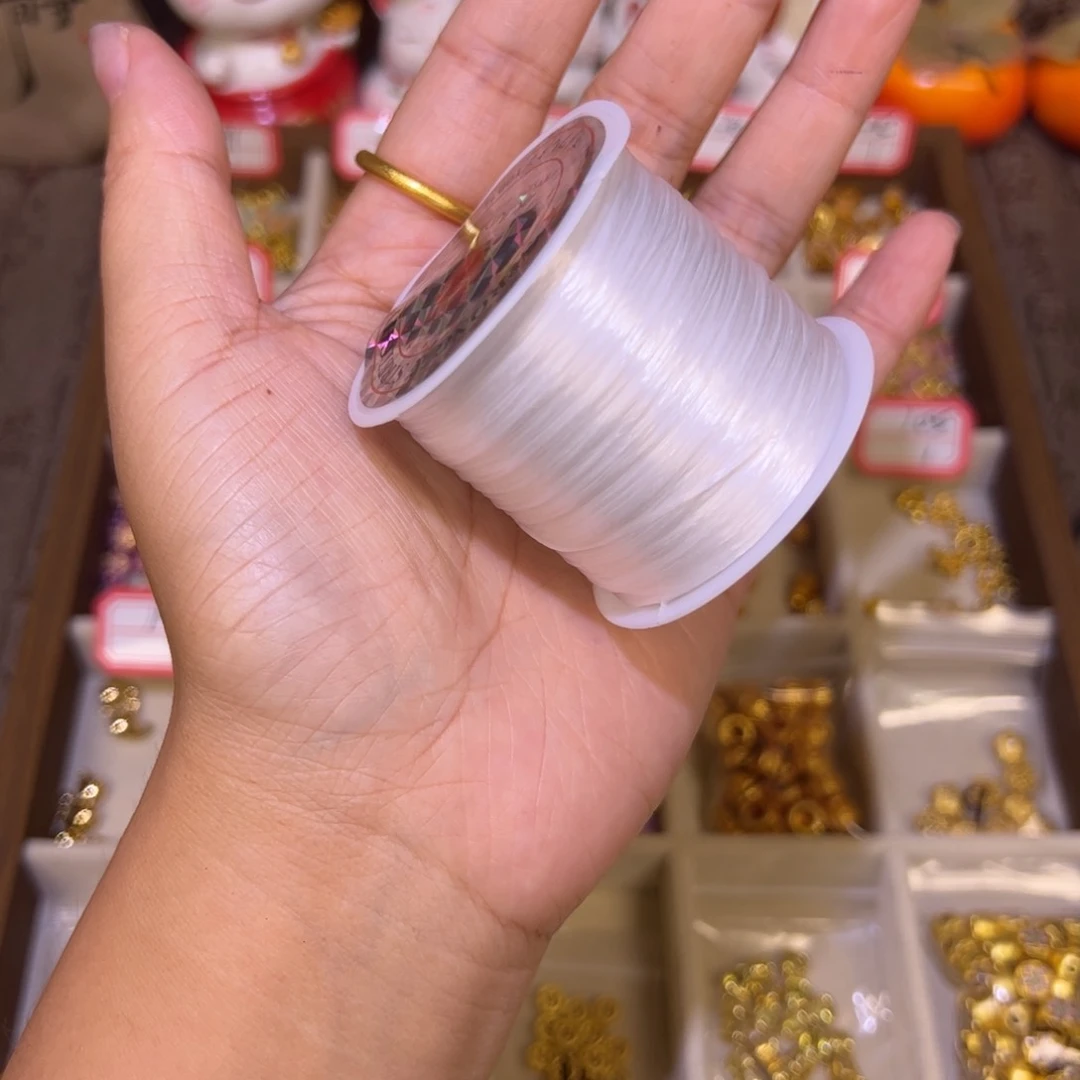 合金白色弹力线1卷