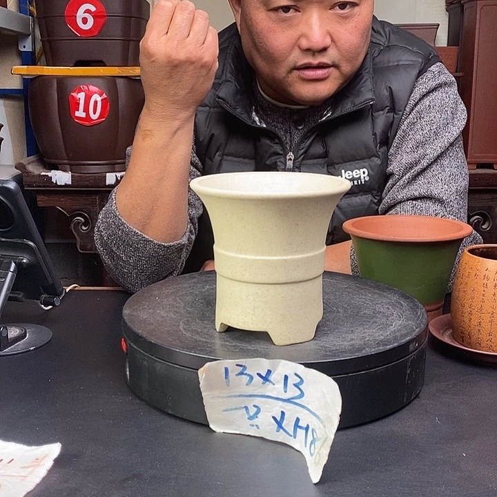 紫砂花盆货号一只XH86