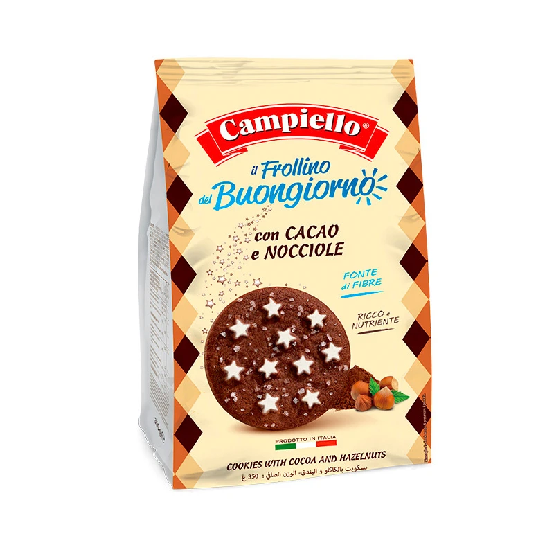 意大利原装进口卡佩罗可可榛果曲奇饼干350g