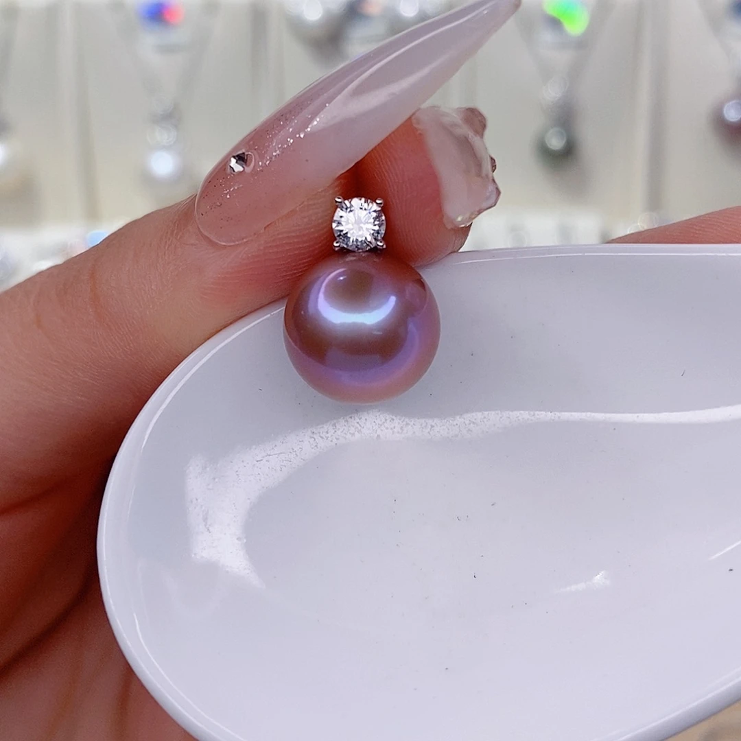 银S925镶嵌吊坠(赠链)淡水珍珠12➕