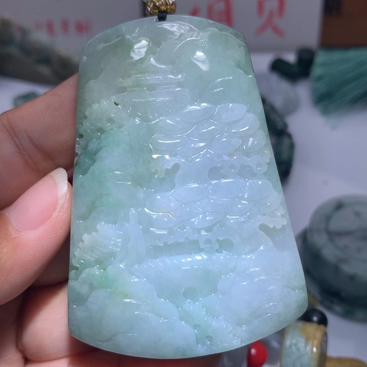 颈饰未镶嵌翡翠保真天然A货翡翠