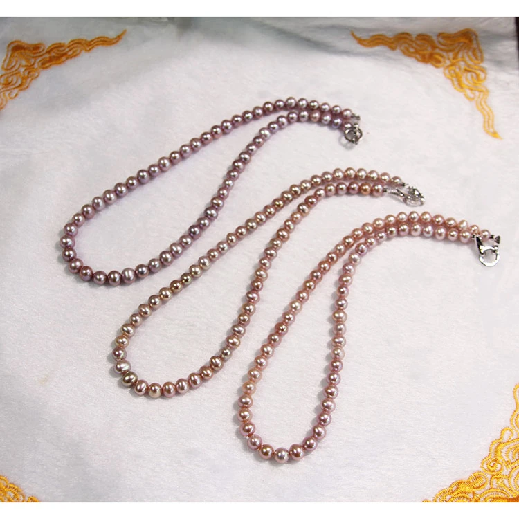 T 【普罗旺斯的夏天】天然无核稀有色珍珠项链 多样性发货发一