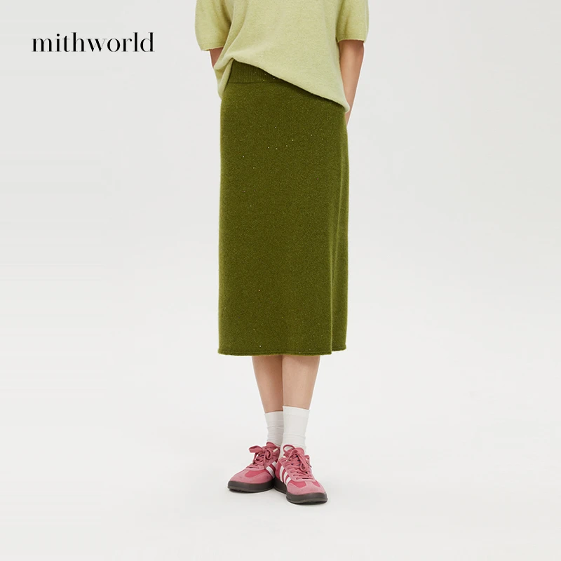 mithworld/沵媞时尚显瘦休闲针织半身裙W2FFS6120G6A