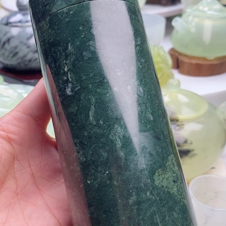 岫玉四大名玉保温水杯未镶嵌