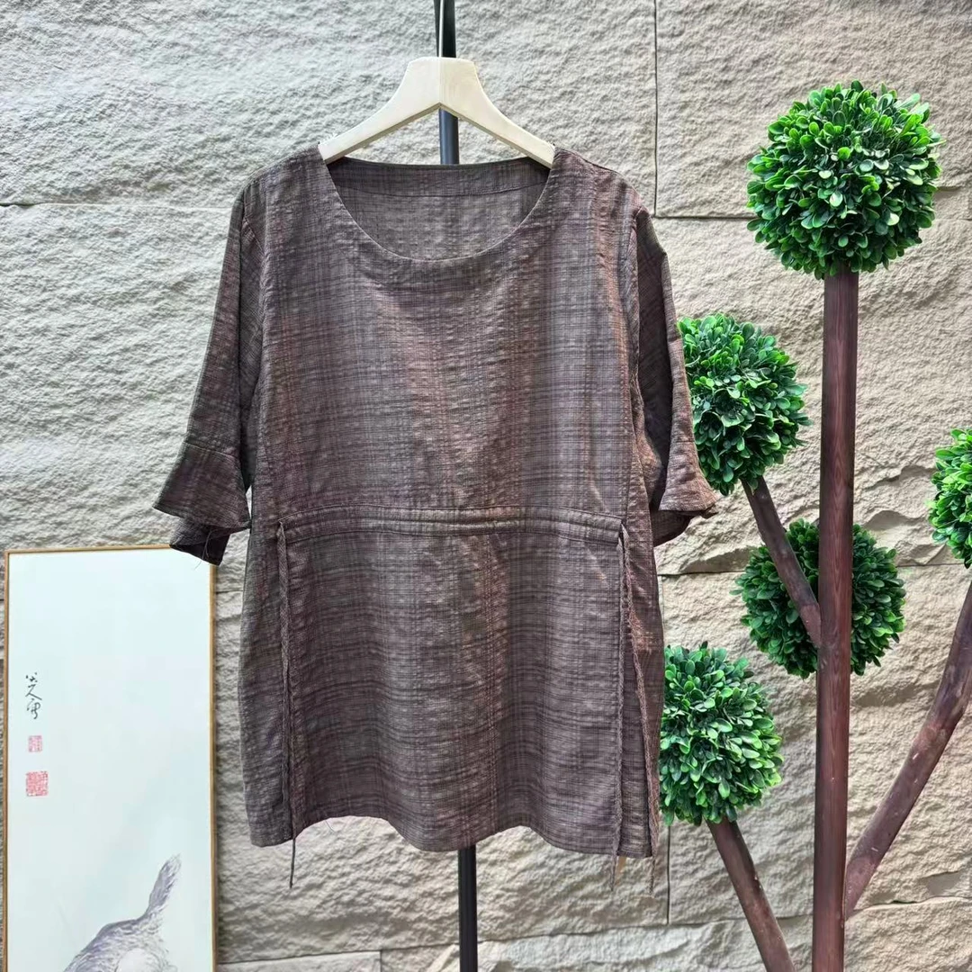 9701新款夏季休闲减龄宽松显瘦简约T恤QZ