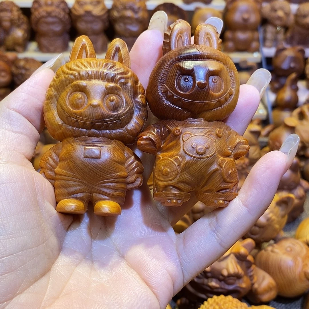 清****木崖柏木雕手把件微瑕