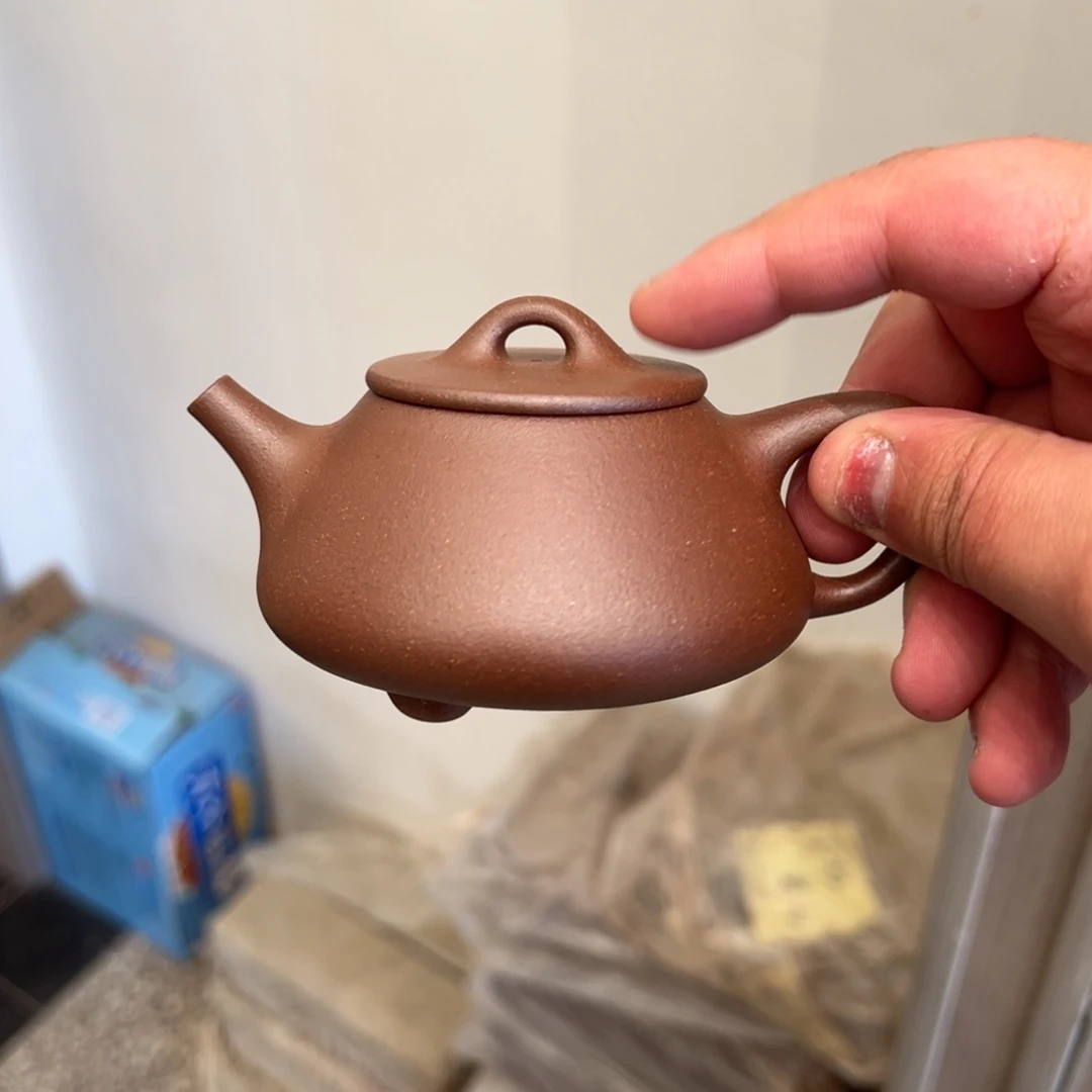 黄***昏茶壶紫砂150cc桃花泥平盖