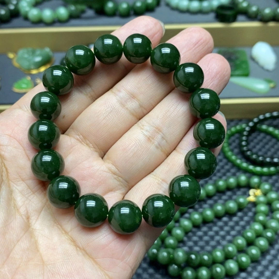 手链未镶嵌和田玉（碧玉）