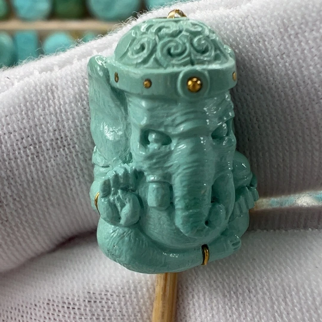 未镶嵌绿松石象神 13.1mm