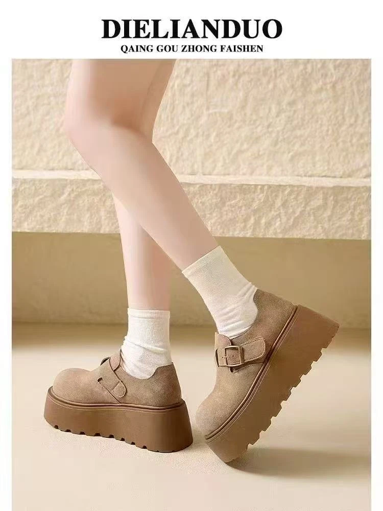 玲玲家春款六厘米博肯鞋