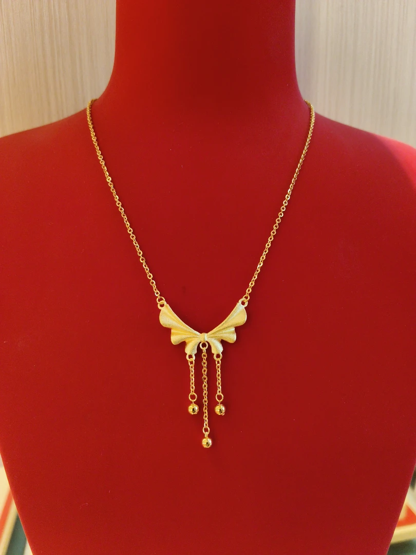 合金吊坠 坠链锁骨链百搭气质镶嵌经典时尚链子金色